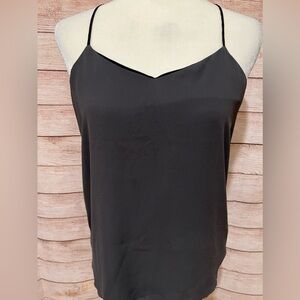Express Barcelona Reversible Cami S Black Gray V-Neck Racerback Tank Top
